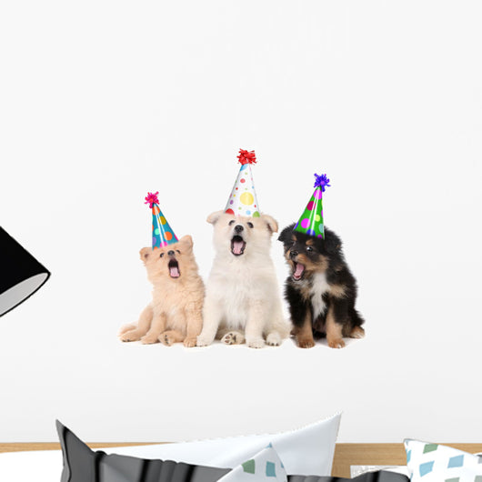 Puppies Singing Happy Birthday Song Wall Decal