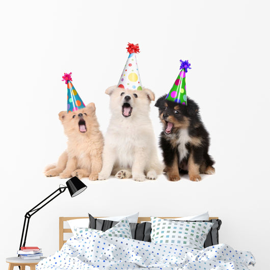 Puppies Singing Happy Birthday Song Wall Decal