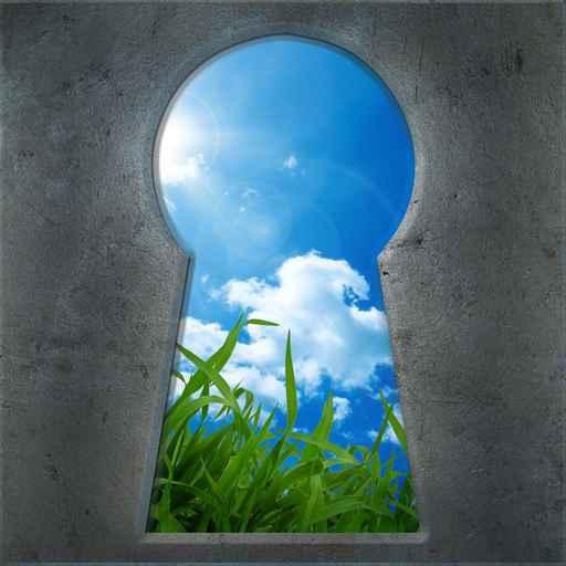 Seen through Keyhole Wall Decal