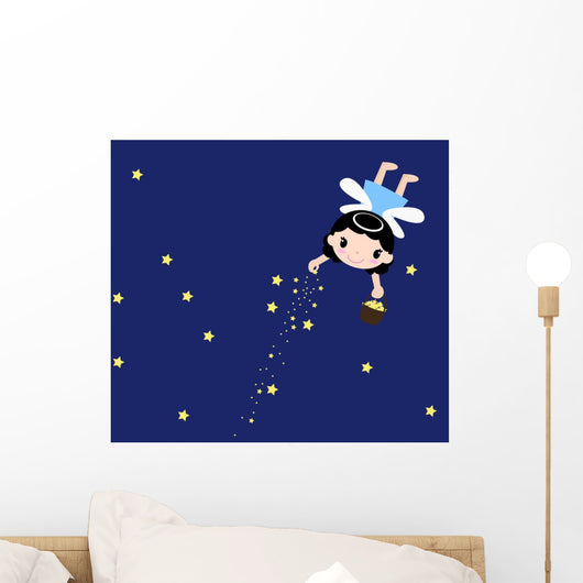 Cute of a Star Fairy,cartoon Wall Mural