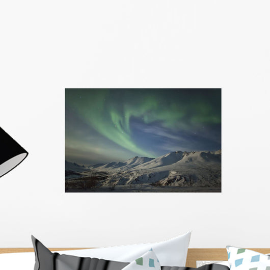 Aurora borealis dances over the klondike valley Wall Mural