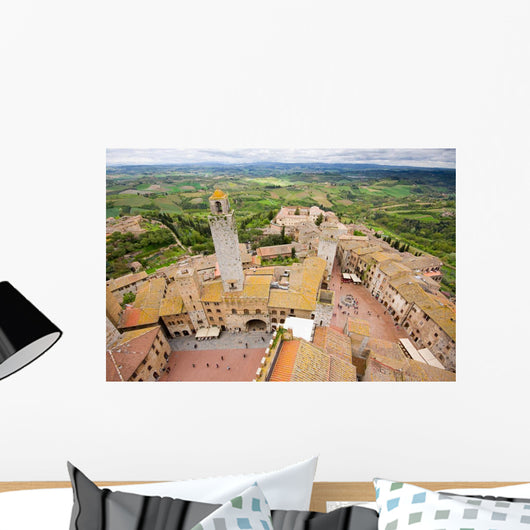 San Gimignano-Overview From the Tower Wall Mural