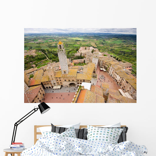 San Gimignano-Overview From the Tower Wall Mural