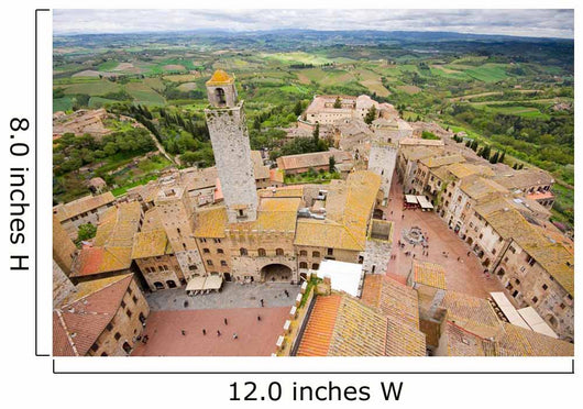 San Gimignano-Overview From the Tower Wall Mural