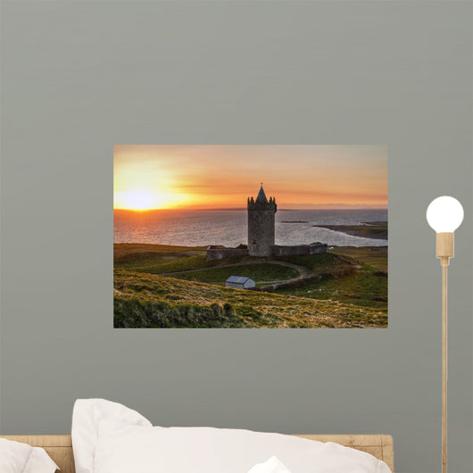 Doonagore Castle at Sunset Wall Mural