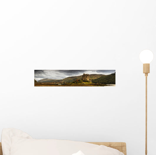 Landscape With A Castle On A Hill And A Stone Bridge Over A River Wall Mural