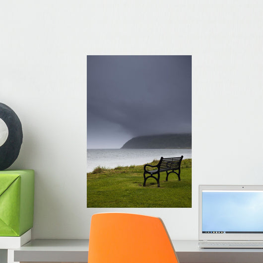 A bench Wall Mural