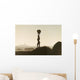 Silhouette Female Surfer Wall Decal