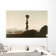 Silhouette Female Surfer Wall Decal
