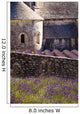 Blooming field of Lavender in front of Senanque Abbey Wall Mural