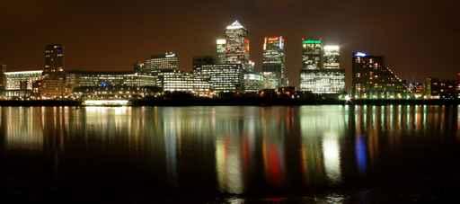 Canary Wharf Night Wall Decal