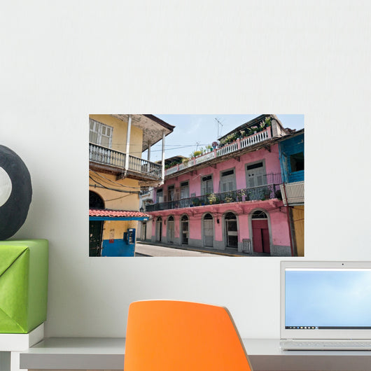 Panam city old houses Wall Mural
