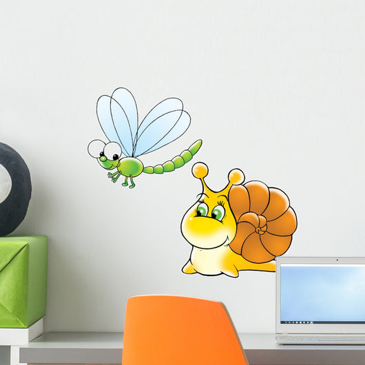 Snail and Dragon-fly