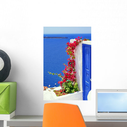 Architecture on Santorini island, Greece Wall Mural