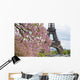 Spring in Paris. Blossoming jacarandas and the Eiffel Tower Wall Mural