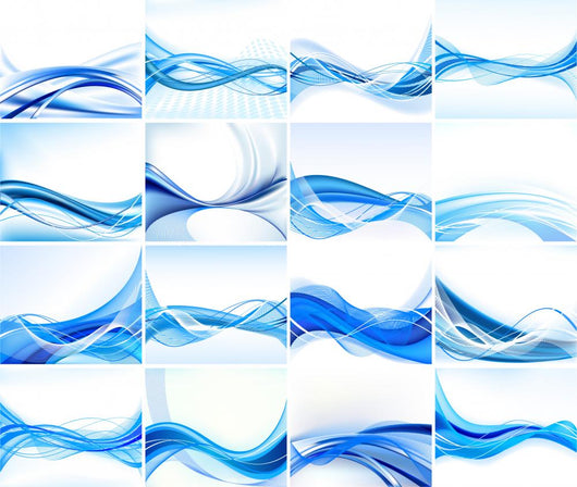 Set of abstract blue  backgrounds vector Wall Mural