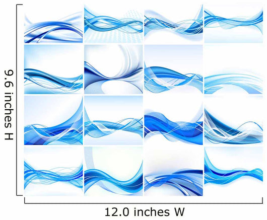 Set of abstract blue  backgrounds vector Wall Mural