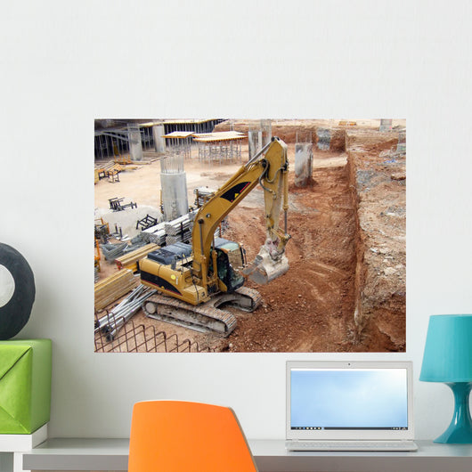 Construction Site Wall Mural
