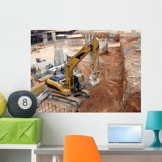 Construction Site Wall Mural