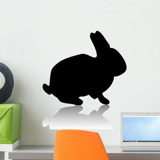 Rabbit Black Illustration Wall Decal