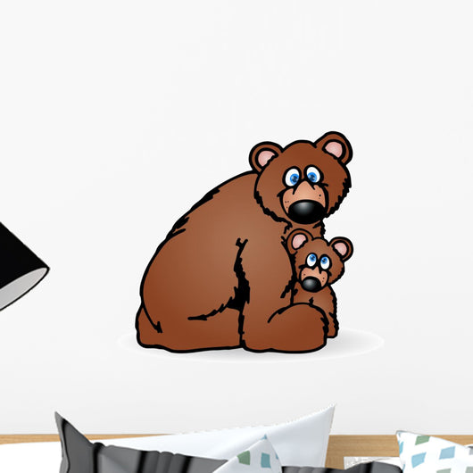 mother and baby bear Wall Decal