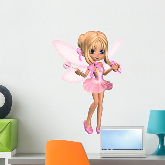 Cute Toon Ballerina Fairy Wall Decal