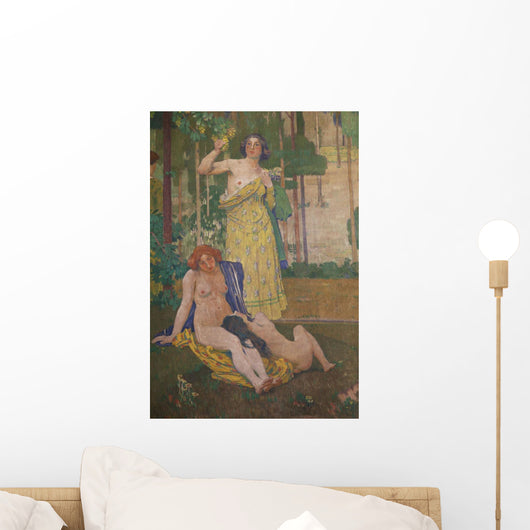 Art Nouveau painting in the Mayors Parlor in the Obecni dum Wall Mural