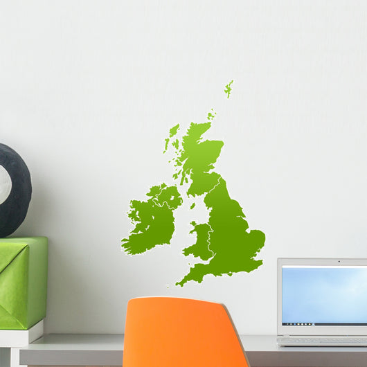 Uk and Ireland Map Wall Mural