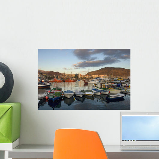 Spain, Canary Islands, Tenerife, Los Cristianos harbor Wall Mural