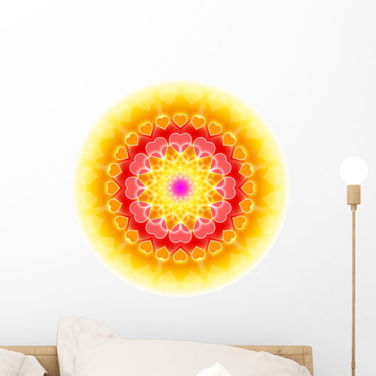 Radiant Love Mandala Wall Decal