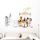 Girls in the cafe Wall Mural