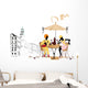 Girls in the cafe Wall Mural
