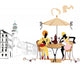 Girls in the cafe Wall Mural