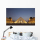 France, Glass pyramid of Louvre Museum Wall Mural