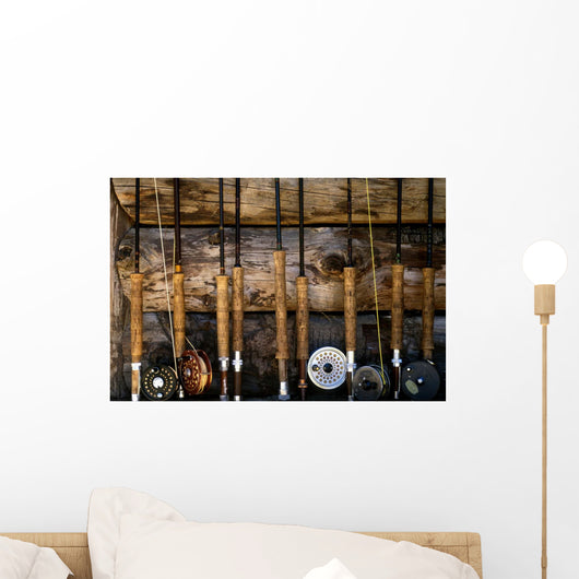 fly fishing poles 001 Wall Mural