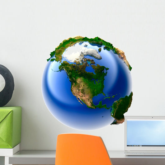 Miniature real Earth Wall Decal
