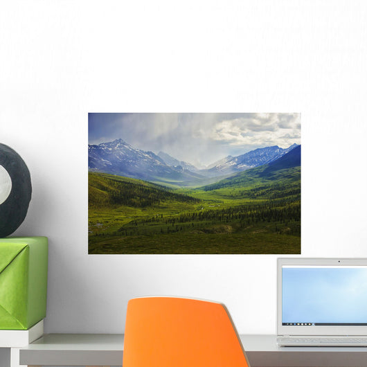 Storm Clouds Over The Klondike Valley In Tombstone Territorial Park Wall Mural