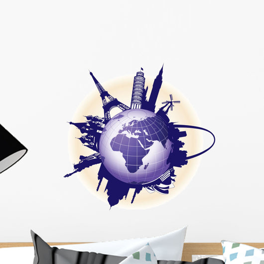Travel background. Wall Decal