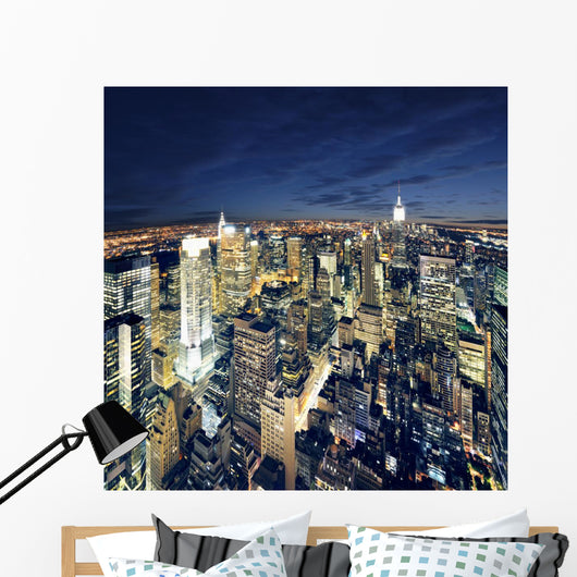 Amazing view to new york manhattan - newyork city Wall Mural