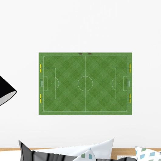 top view of a soccer field Wall Mural