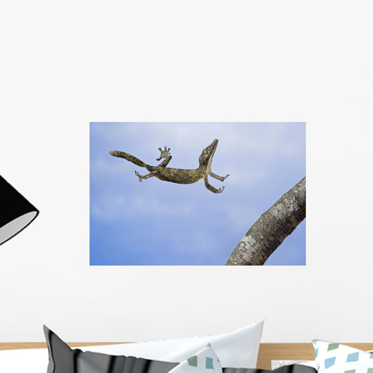 Henkel's leaf-tailed gecko in mid leap Wall Mural