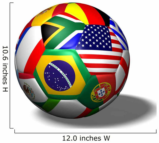 Soccer Ball Flags Wall Decal