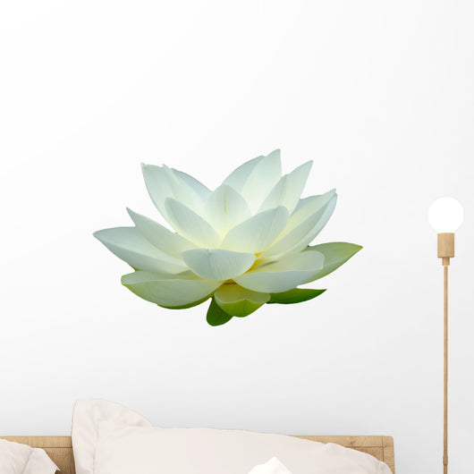 White Lotus Flower Wall Decal