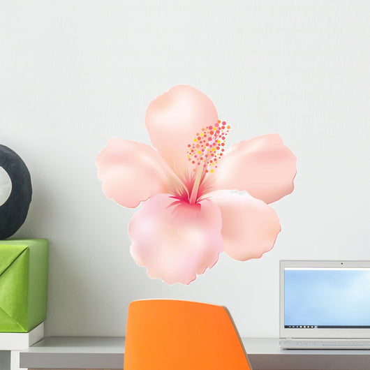 Softy hibiscus. Vector. Wall Decal