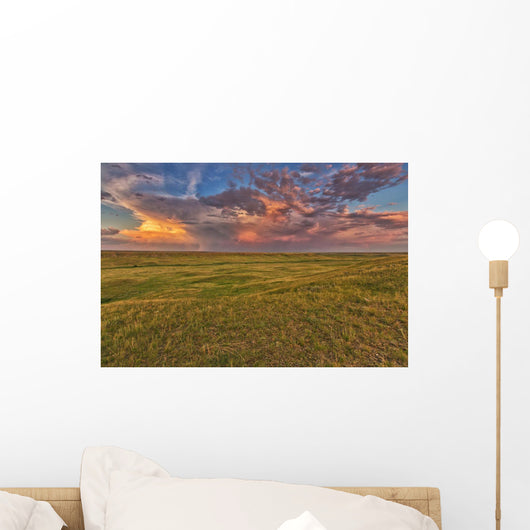 Passing Storm Over The Prairies Wall Mural