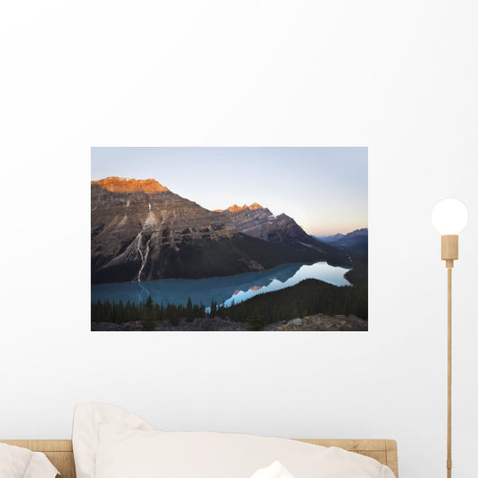 Peyto Lake A Glacial Lake In Banff National Park;Banff Alberta Canada Wall Mural