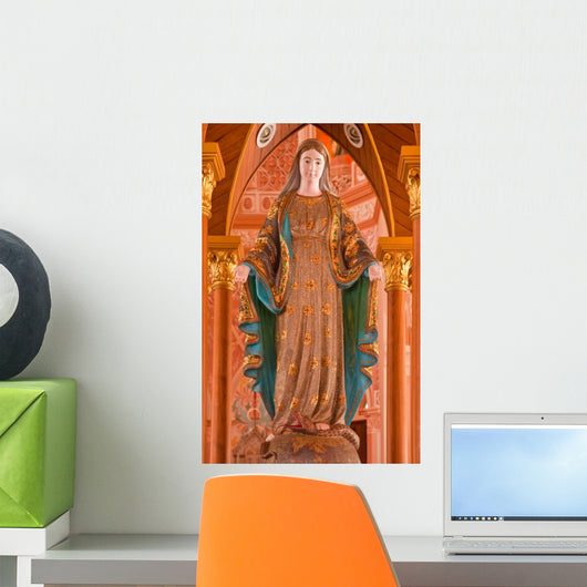 Holy Mary Statue Decorated