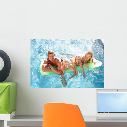 Family outside Relaxing Swimming