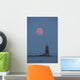 Large Red Moon over Wall Mural