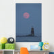 Large Red Moon over Wall Mural
